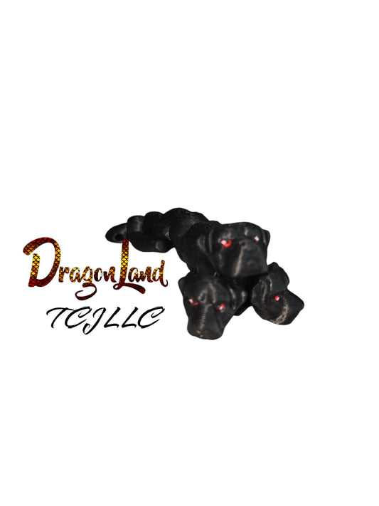 Cerberus Dog Key Painted