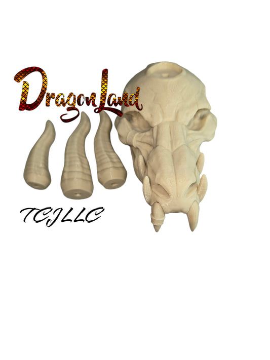 Punk Dragon Skull Wall Mount Not Assembled