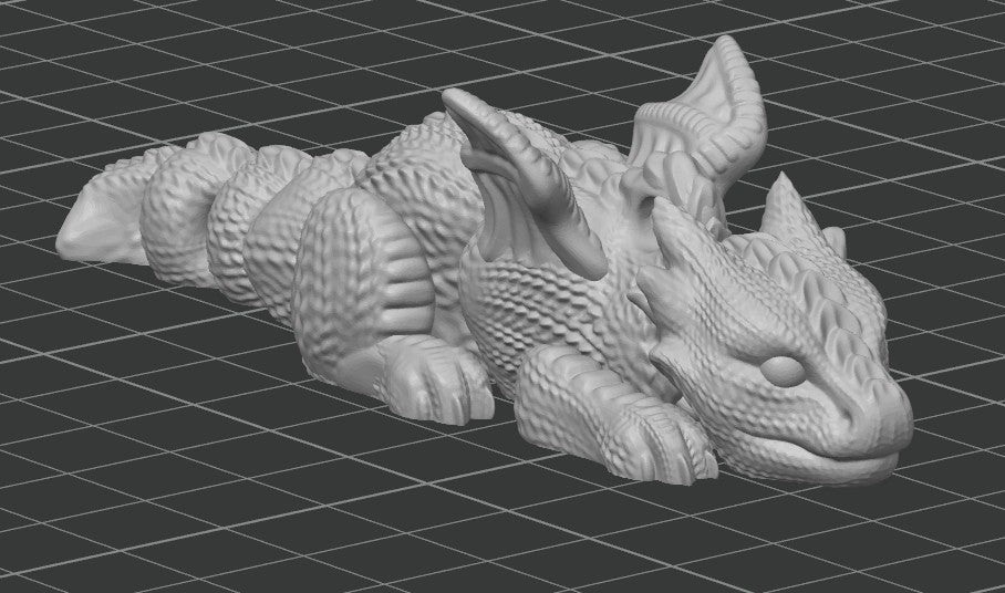 Scruffed Keychain Dragon