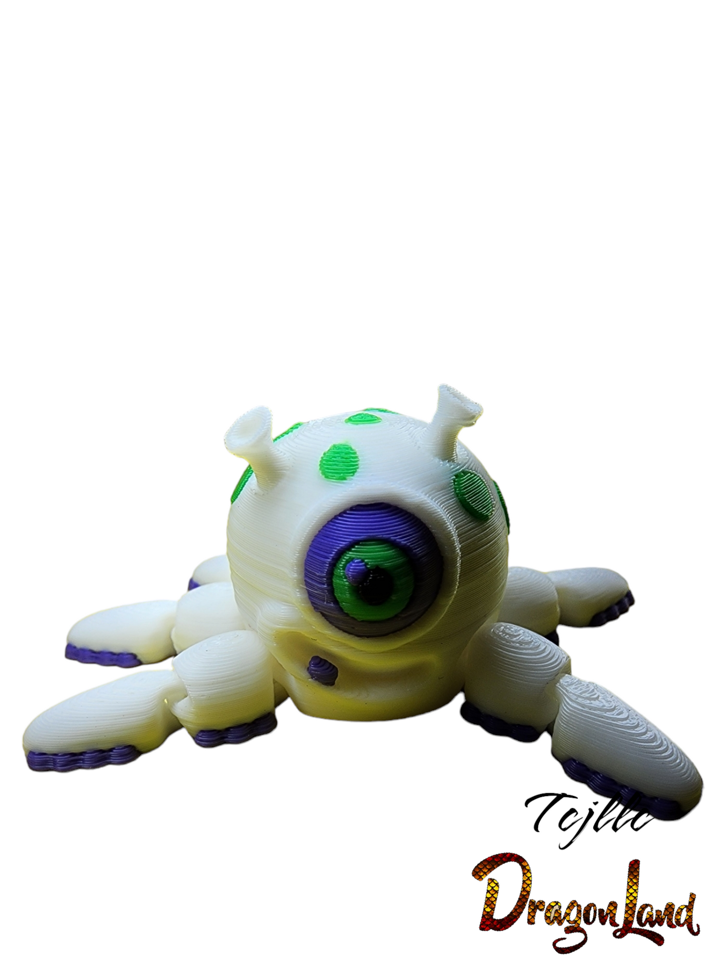 Alien Octopus Painted Pencil Topper